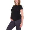 image:imageMotherhood Maternity Womens Short Sleeve Raglan Workout Active Pregnancy TeeBlack