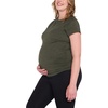 image:imageMotherhood Maternity Womens Short Sleeve Raglan Workout Active Pregnancy TeeDeep Depths