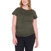 image:imageMotherhood Maternity Womens Short Sleeve Raglan Workout Active Pregnancy TeeDeep Depths