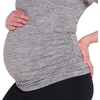 image:imageMotherhood Maternity Womens Short Sleeve Raglan Workout Active Pregnancy TeeHeather Charcoal