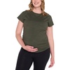 image:imageMotherhood Maternity Womens Short Sleeve Raglan Workout Active Pregnancy TeeDeep Depths
