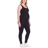 image:imageMotherhood Maternity Womens Scoop Neck Active Unitard Pregnancy JumpsuitBlack