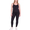 image:imageMotherhood Maternity Womens Scoop Neck Active Unitard Pregnancy JumpsuitBlack