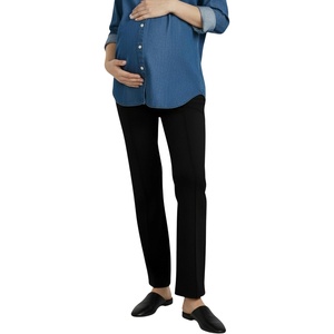 image:imageMotherhood Maternity Womens Mia Over Belly Straight Leg Work Pregnancy PantsBlack