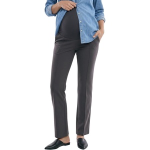 image:imageMotherhood Maternity Womens Mia Over Belly Straight Leg Work Pregnancy PantsGrey