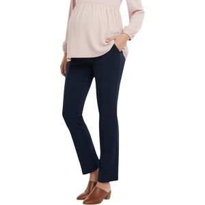 image:imageMotherhood Maternity Womens Mia Over Belly Straight Leg Work Pregnancy PantsNavy