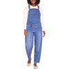 image:imageMotherhood Maternity Womens Barrel Leg Denim Pregnancy Overalls With Adjustable Straps and PocketsMetz Medium Wash