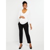 image:imageMotherhood Maternity Womens Under Belly Drawstring Knit Maternity PantsBlack