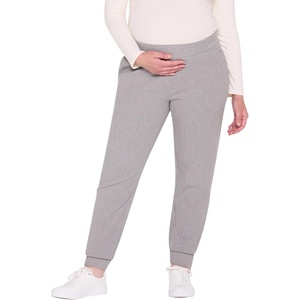 image:imageMotherhood Maternity Womens Under Belly Cozy Jogger Pregnancy SweatpantsHeather Grey