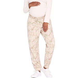 image:imageMotherhood Maternity Womens Under Belly Cozy Jogger Pregnancy SweatpantsMuted Green Tree Camo